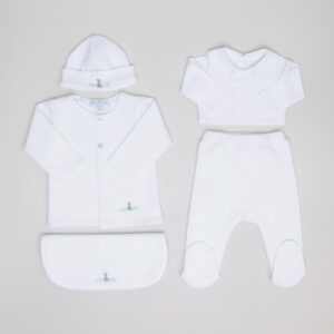 Set de 5 piezas Punto Inglés Blanco