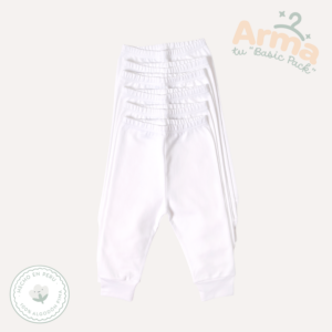 Pack X6 Pantalón Clásico sin Pie (Blanco)