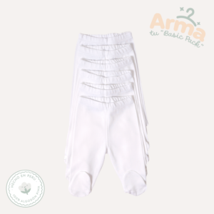Pack X6 Pantalón Básico con Pie (Blanco)
