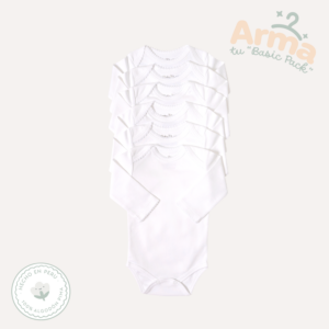 Pack X6 Body cuello Americano (Blanco)