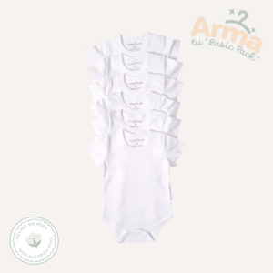 Pack X6 Body Básico Manga Corta (Blanco)