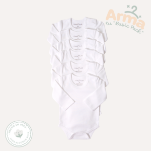 Pack X6 Body Básico Manga Larga (Blanco)