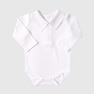 Body Cuello Camisa Manga Larga Blanco