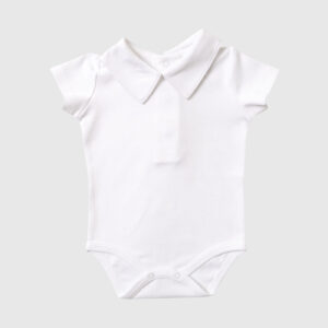 Body Cuello Camisa Manga Corta Blanco