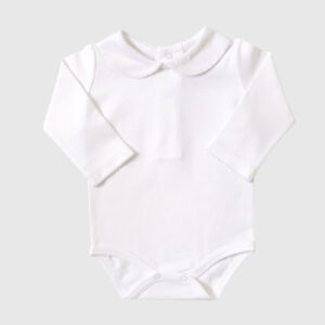 Body Cuello Bebé Manga Larga Blanco