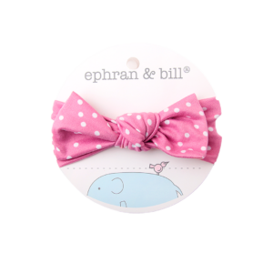 Vincha para Bebe Puntos Palo Rosa