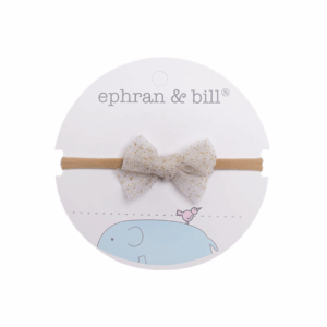 Vincha NB Lazo Tull Blanco Brillos