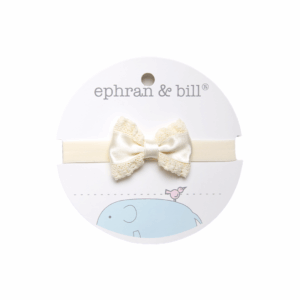 Vincha NB Lazo Tela Crema