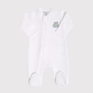 Enterizo Jacquard Sweet Nature Blanco Zipper