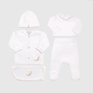 Set de 5 piezas Punto Inglés Blanco Banderín