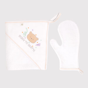 Toalla Rn + Manopla Bear Confetti