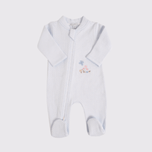 Enterizo Jacquard Dots In Love Celeste Zipper