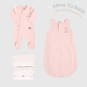 Set Sweet Dream Bebe Jacquard Dots in Love Rosa