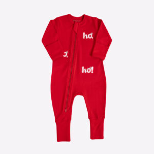 Enterizo Pima Pie Reversible Rojo Ho Ho Ho