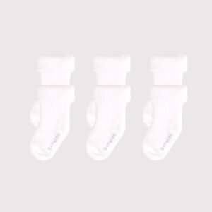 Media Bebé Afelpada Blanca x3 Pares