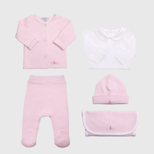 Set 5 piezas Bordado a Mano Rosa