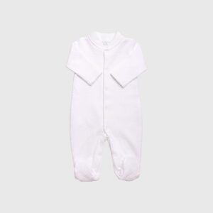 Enterizo Jacquard Blanco Picot Blanco