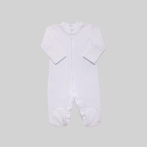 Enterizo Pima Blanco Picot Celeste