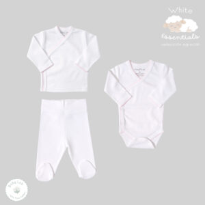 Basic White Picot Rosa